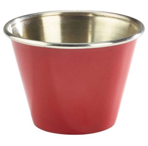 Ramekin Red Stainless Steel 2.5oz 7cl