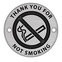 'Thank You For Not Smoking' Engraved Table Discs